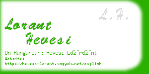 lorant hevesi business card